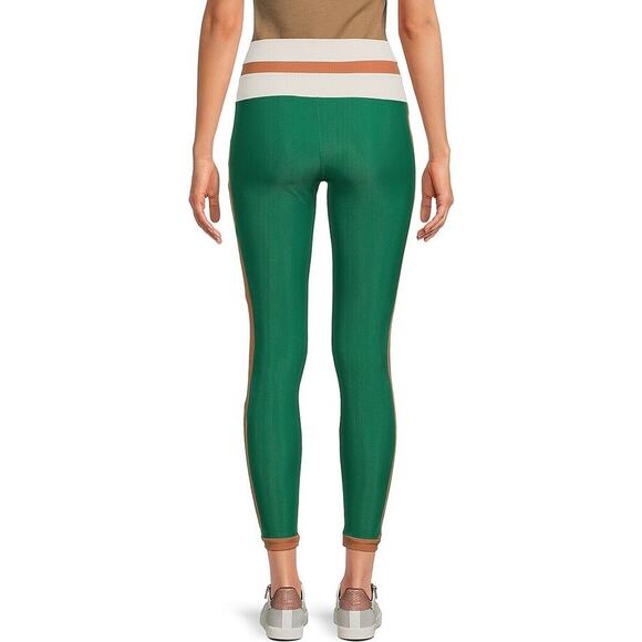Beach Riot Sport Melinda Colorblock Ribbed Green Mid Rise Leggings Size Medium - Picture 3 of 10